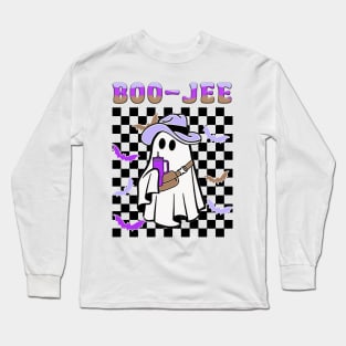 Spooky Season Cute Ghost Halloween Costume Boujee Boo-Jee Long Sleeve T-Shirt